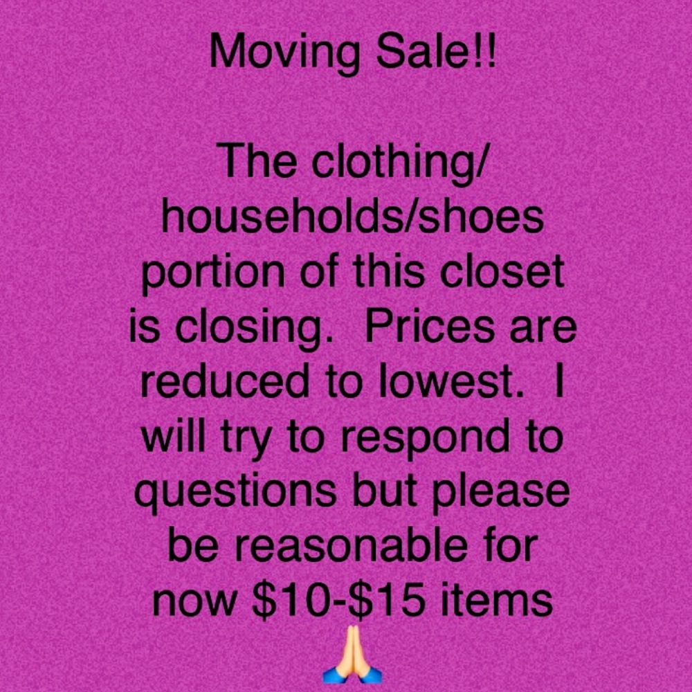 Moving Sale